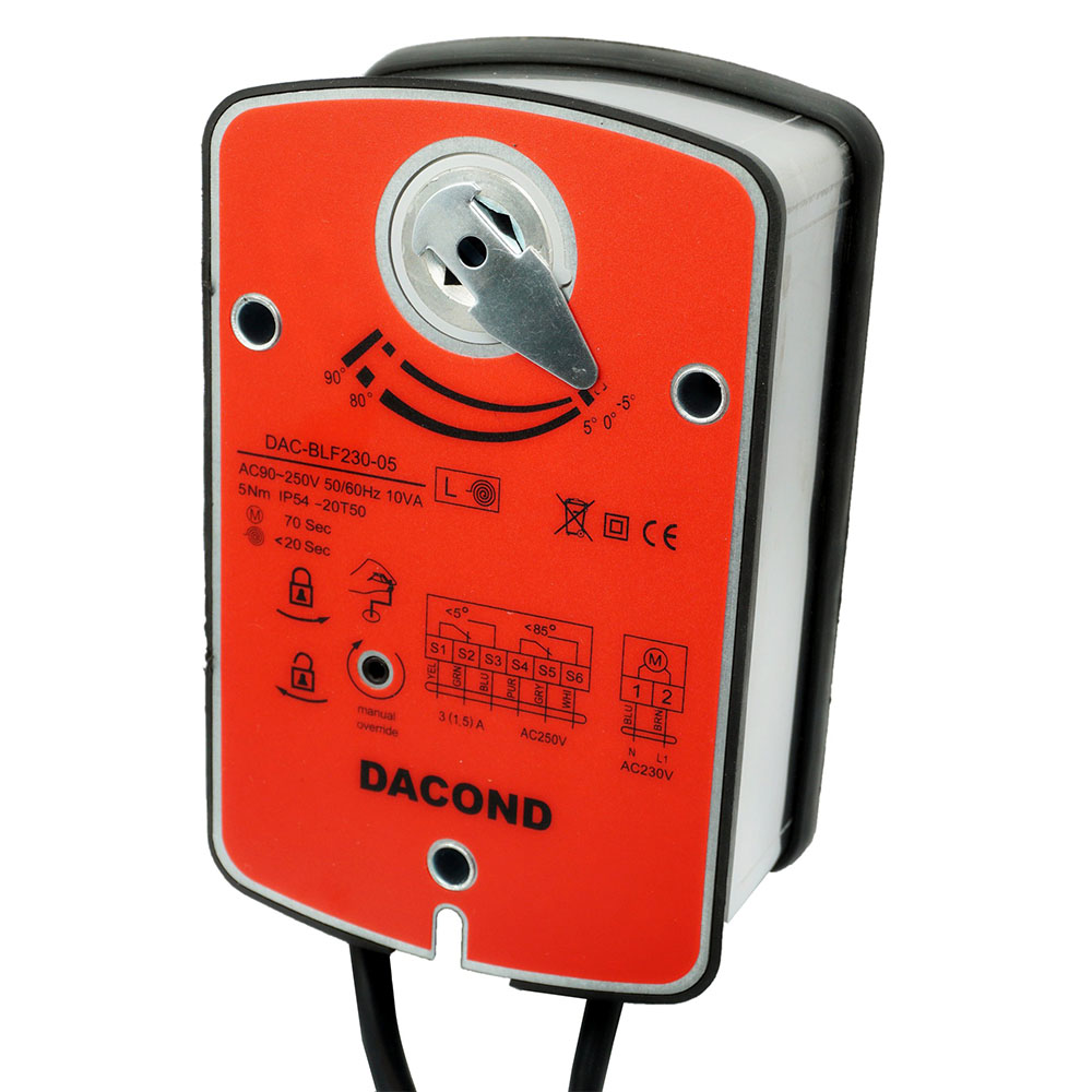 Противопожарный привод воздушной заслонки DAC-BLF230-02T