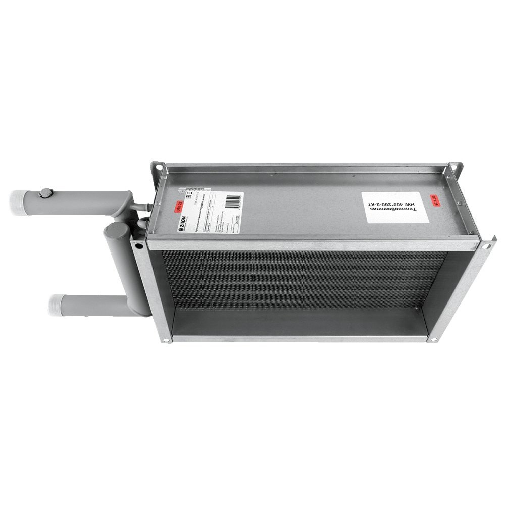 Водяной нагреватель для прямоугольных каналов ZILON ZWS 600x300-2